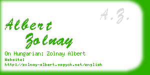 albert zolnay business card